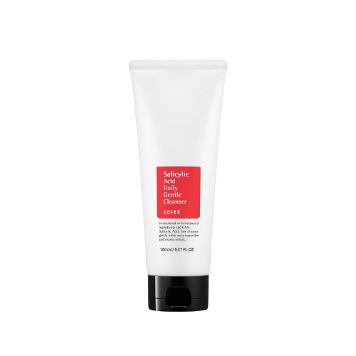 CosRX Salicylic Acid Daily Gentle Cleanser tube on a white background