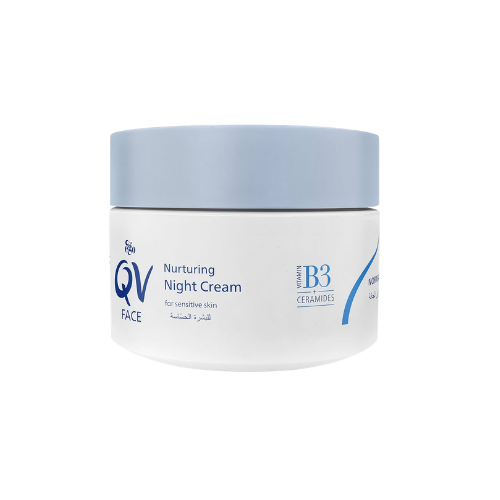 QV Face Nurturing Night Cream, 50g | Hydrating Overnight Cream for Dry & Sensitive Skin
