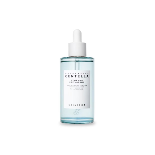 Skincare bottle with dropper labeled 'Skinceed Centella' on a white background