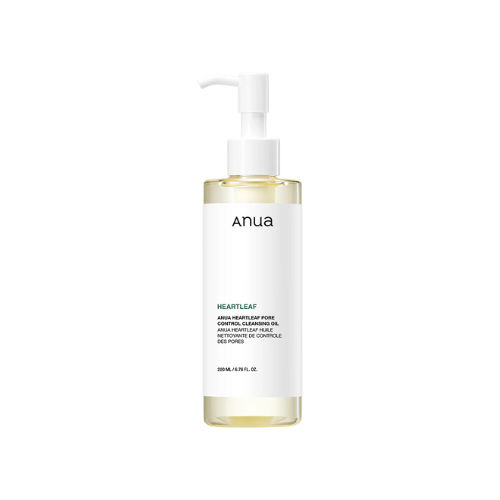 Anua Heartleaf cleansing oil bottle on a white background