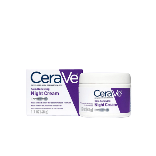 Cerave Skin Renewing Night Cream packaging on a white background