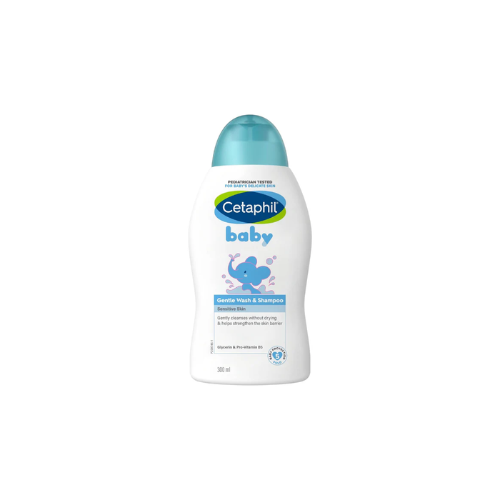 Cetaphil baby bottle wash and shampoo on a white background