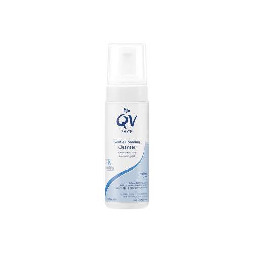 QV Face Gentle Foaming Cleanser bottle on a white background