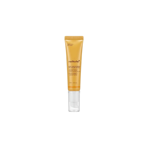 Medicube eye gel tube on a white background