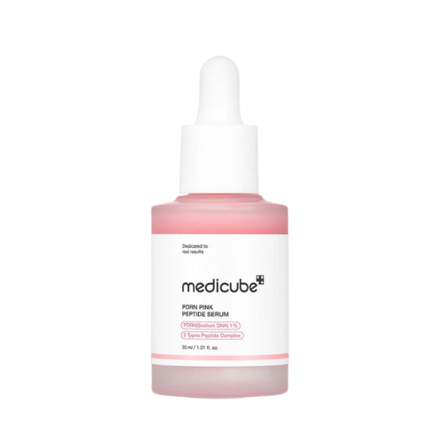 Medicube Pink Peptide Serum bottle on a white background