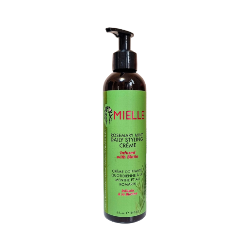 Bottle of Mielle Rosemary Mint Daily Styling Crème on a white background