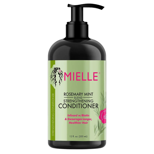 MIELLE Rosemary Mint Blend Strengthening Conditioner bottle on a white background