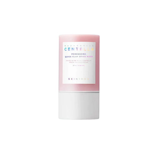 Skincare product with pink cap and white body on a white background