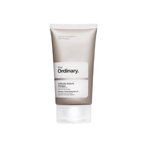 Tube of The Ordinary Salicylic Acid 2% Masque on a white background